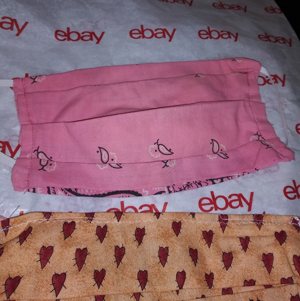 1 Filtered + 1 Unfiltered CLOTH Face Mask BANDANAS - Picture 3 of 8